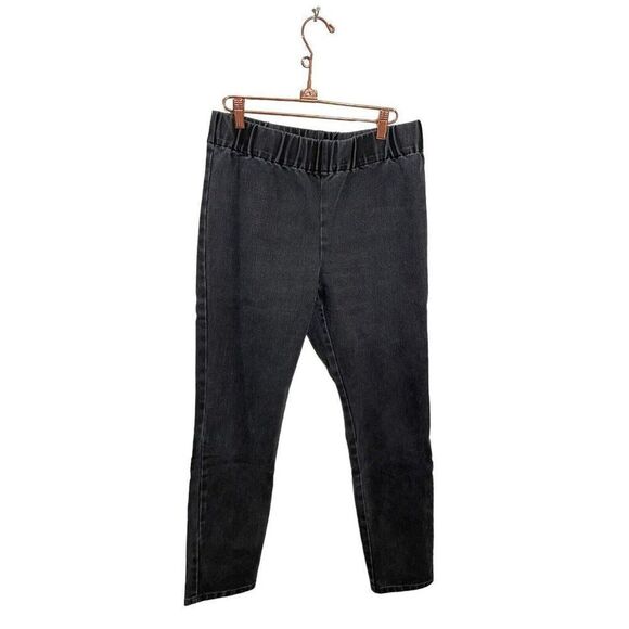 Soft Surroundings Jegging Jeans‎ Womens Medium Black High Rise Pull On 24848 - Picture 1 of 5